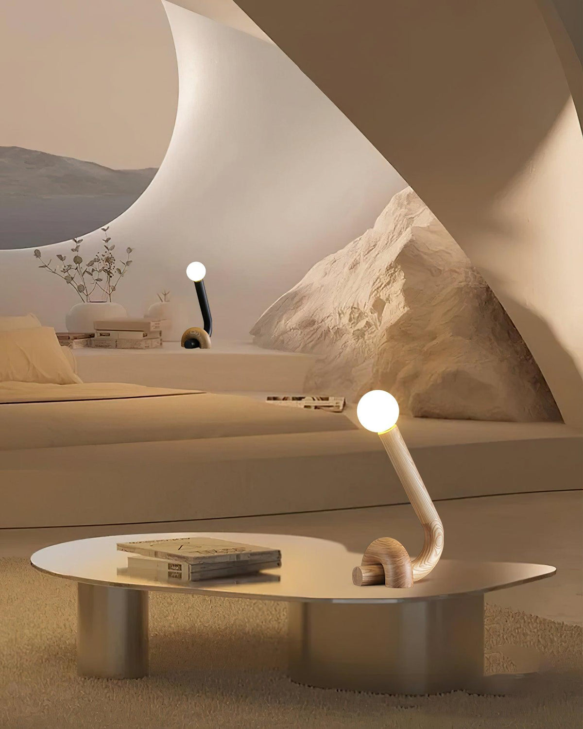 Curled Table Lamp — product and interior detail 8