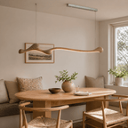 Curva Sculptural Wood LED Pendant Light - product view 2