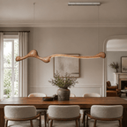 Curva Sculptural Wood LED Pendant Light - product view 4
