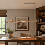 Curva Sculptural Wood LED Pendant Light - product view 5