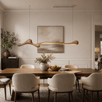 Curva Sculptural Wood LED Pendant Light - product view 6
