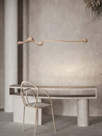 Curva Sculptural Wood LED Pendant Light - product view 12