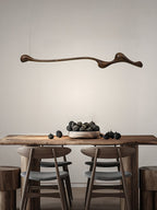 Curva Sculptural Wood LED Pendant Light - product view 13