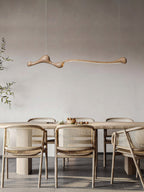 Curva Sculptural Wood LED Pendant Light - product view 14
