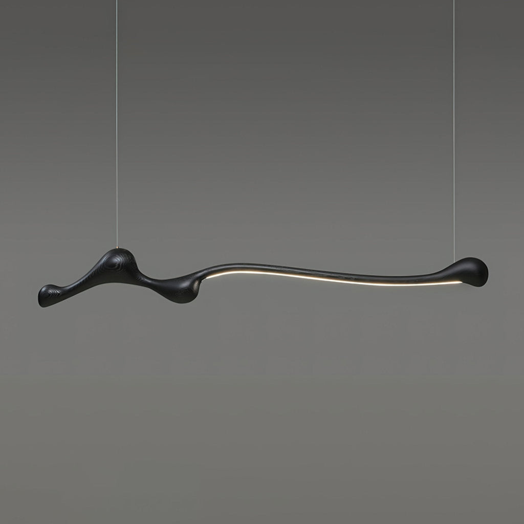 Curva Sculptural Wood LED Pendant Light - product view 19