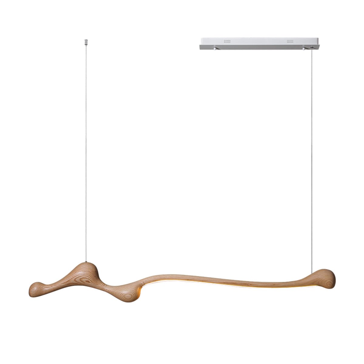 Curva Sculptural Wood LED Pendant Light - product view 20