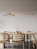 Curva Sculptural Wood LED Pendant Light - product view 21
