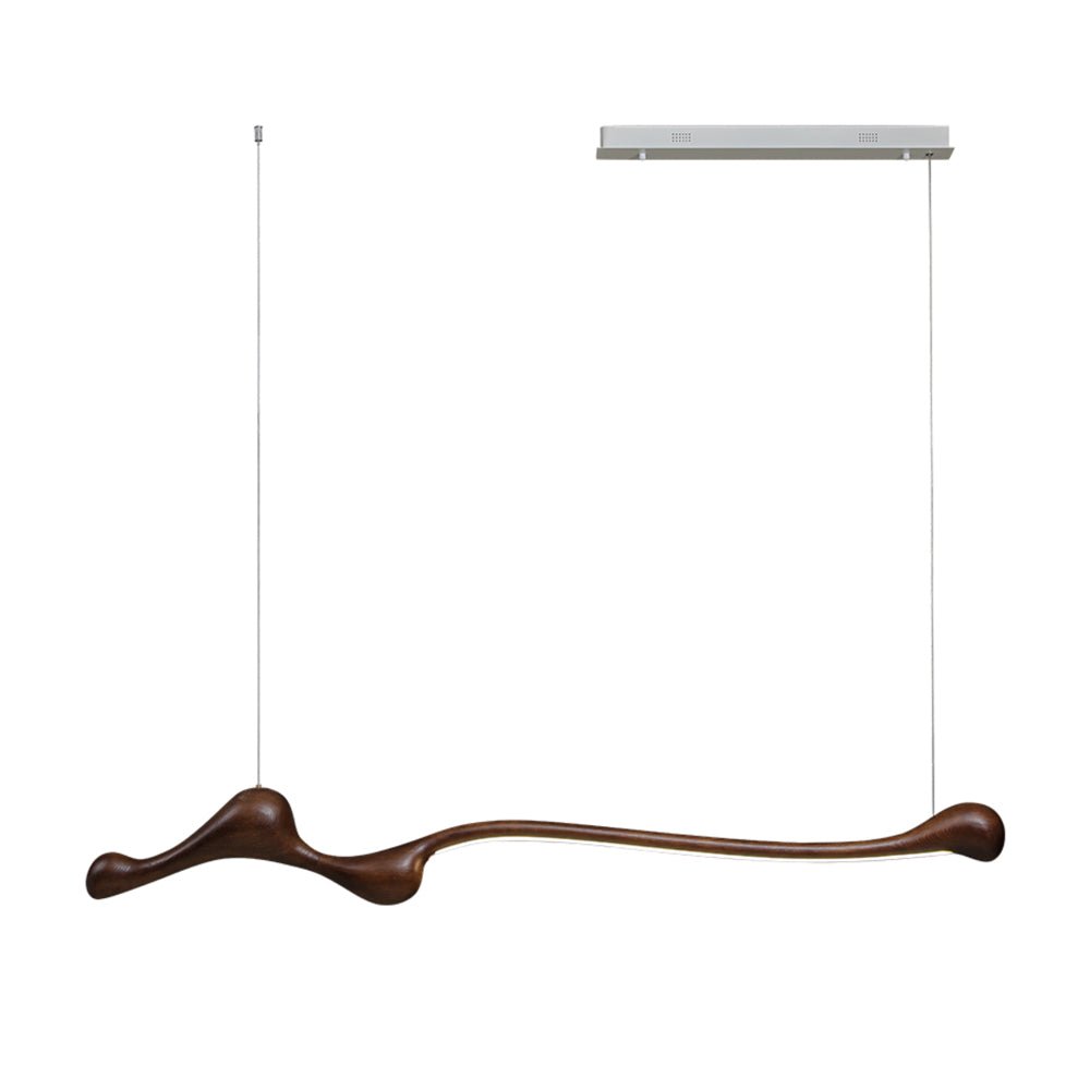 Curva Sculptural Wood LED Pendant Light - product view 22