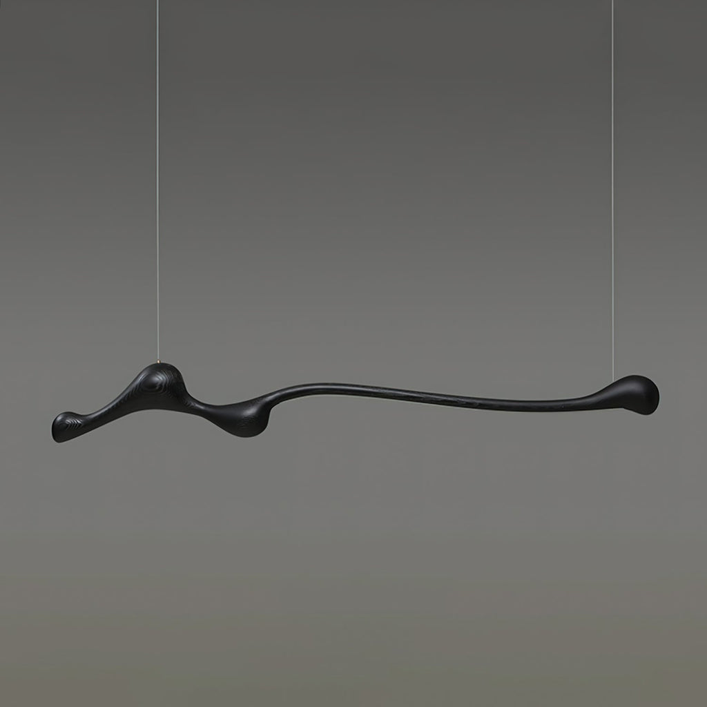 Curva Sculptural Wood LED Pendant Light - product view 27