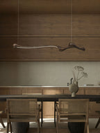 Curva Sculptural Wood LED Pendant Light - product view 28