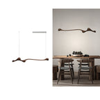 Curva Sculptural Wood LED Pendant Light - product view 30