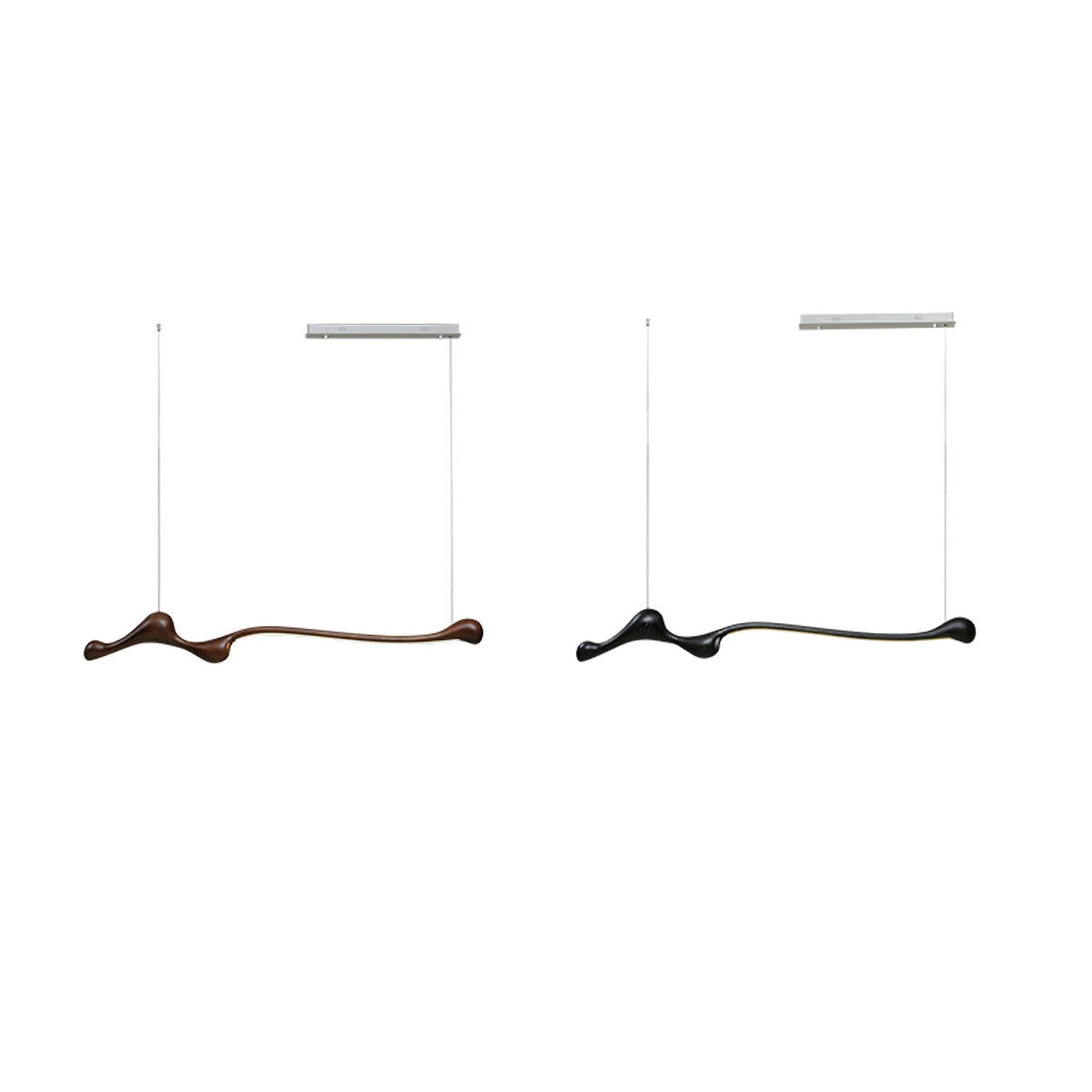 Curva Sculptural Wood LED Pendant Light - product view 32