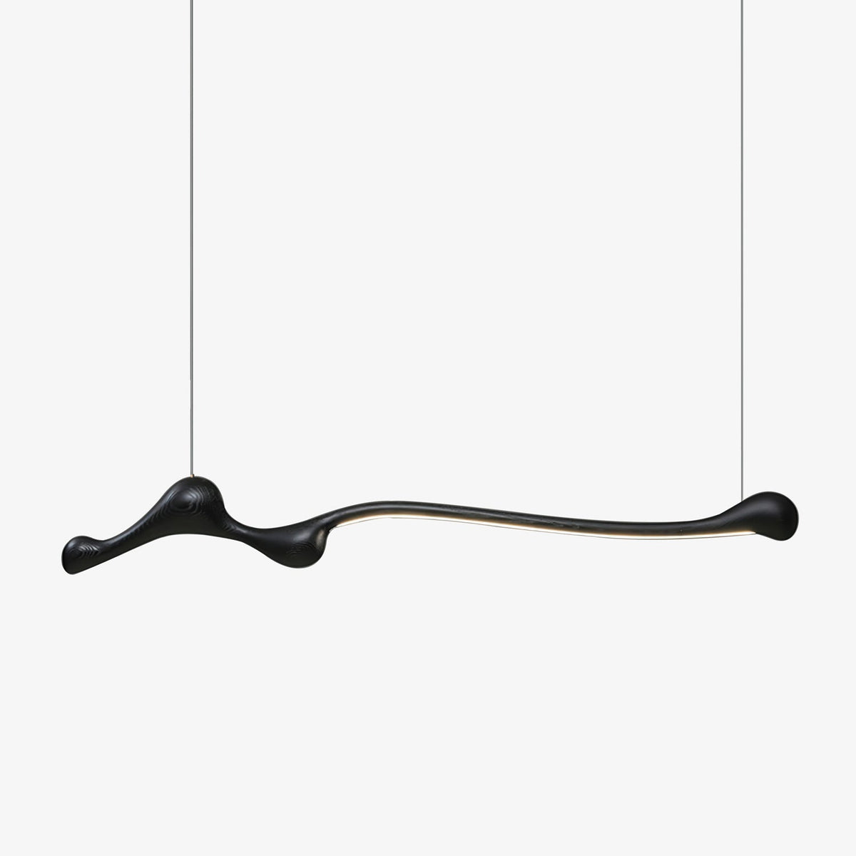 Curva Sculptural Wood LED Pendant Light - product view 33