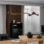 Curva Sculptural Wood LED Pendant Light - product view 43