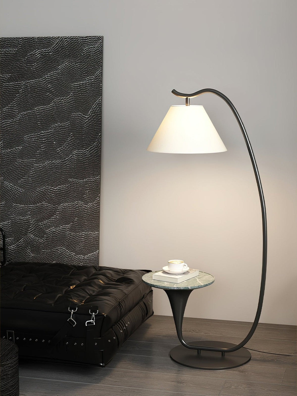 Curvature Floor Lamp with Side Table - product view 4