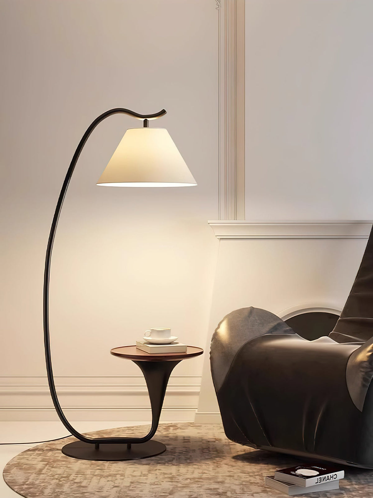 Curvature Floor Lamp with Side Table - product view 6