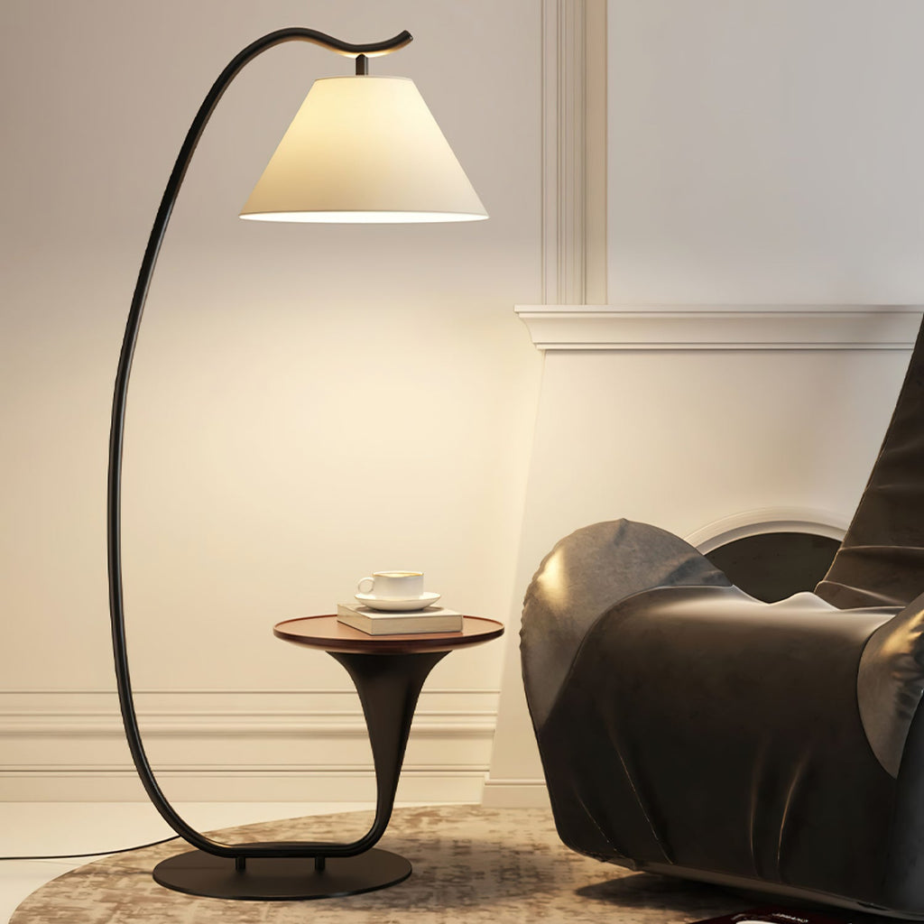 Curvature Floor Lamp with Side Table - product view 9