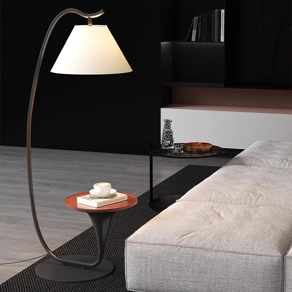 Curvature Floor Lamp with Side Table - product view 12