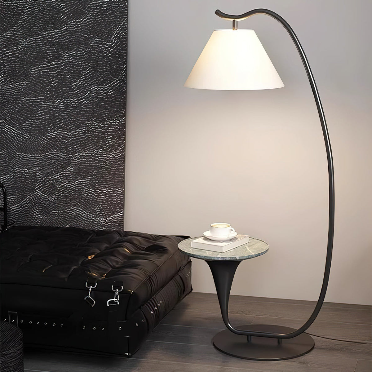 Curvature Floor Lamp with Side Table - product view 13