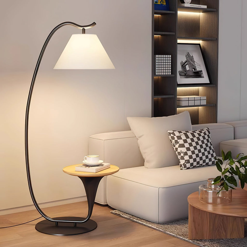 Curvature Floor Lamp with Side Table - product view 14