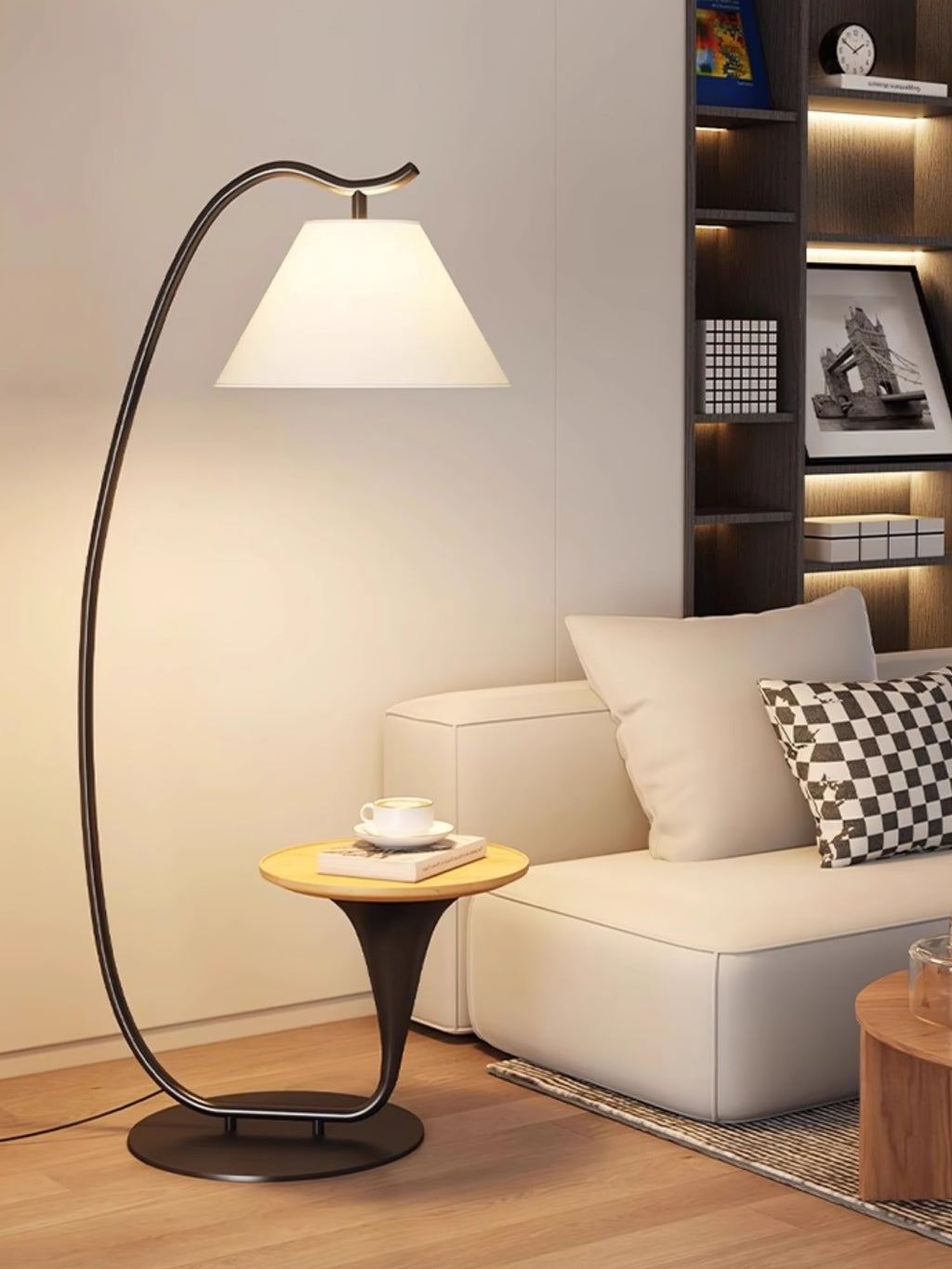Curvature Floor Lamp with Side Table - product view 20