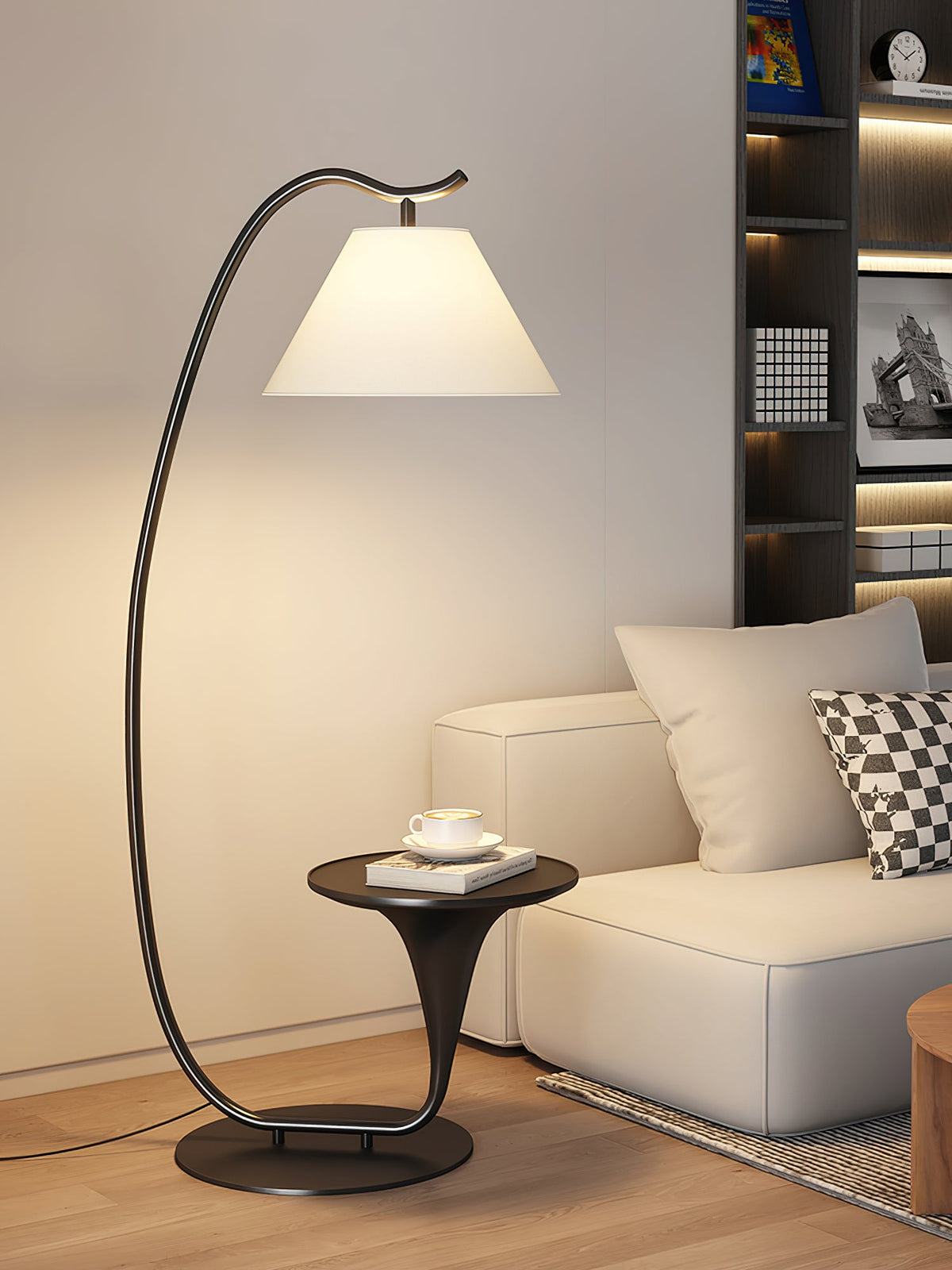 Curvature Floor Lamp with Side Table - product view 24