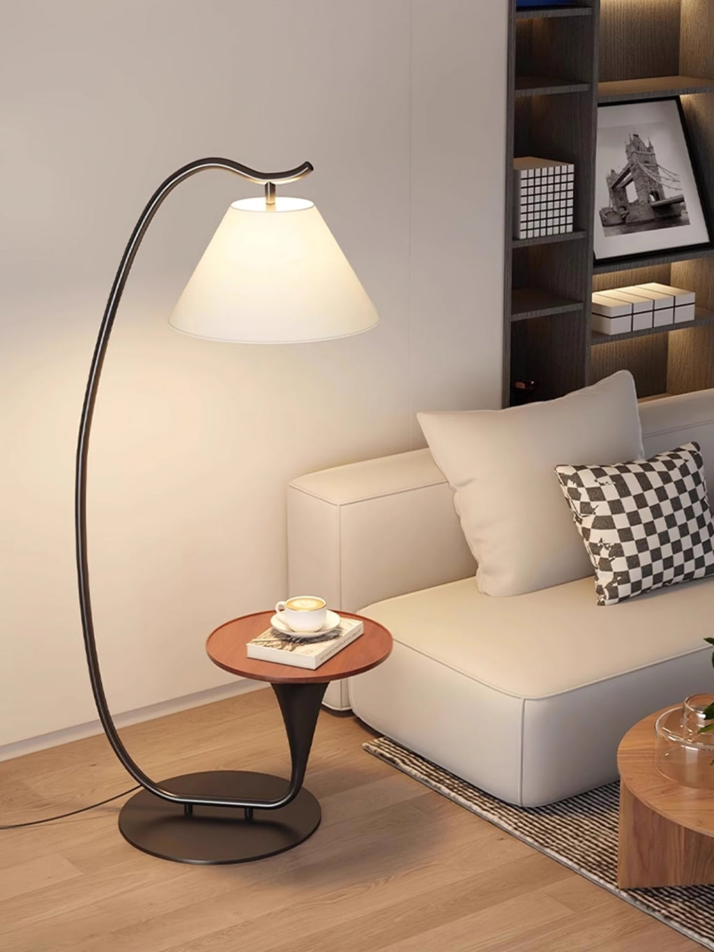 Curvature Floor Lamp with Side Table - product view 27