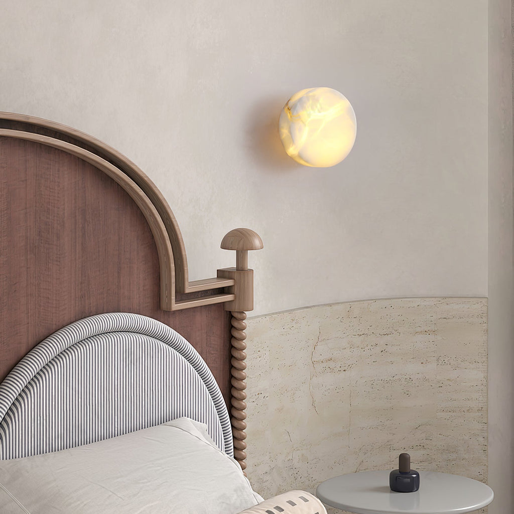 Cylindrical Alabaster LED Wall Light – wall sconce product view 10