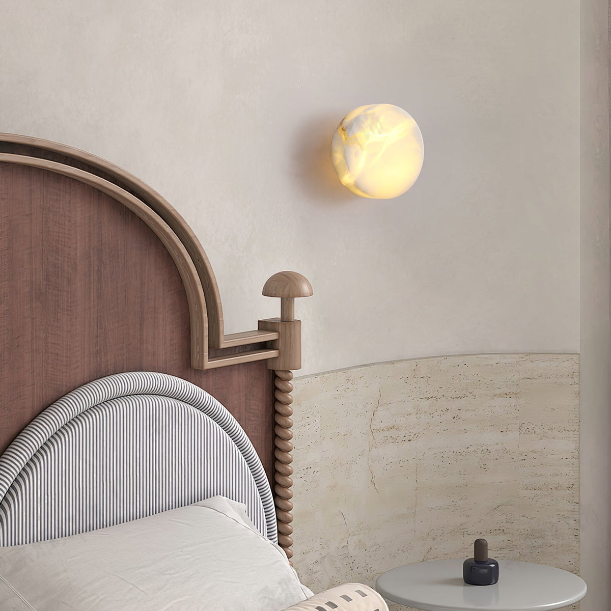 Cylindrical Alabaster LED Wall Light – wall sconce product view 10