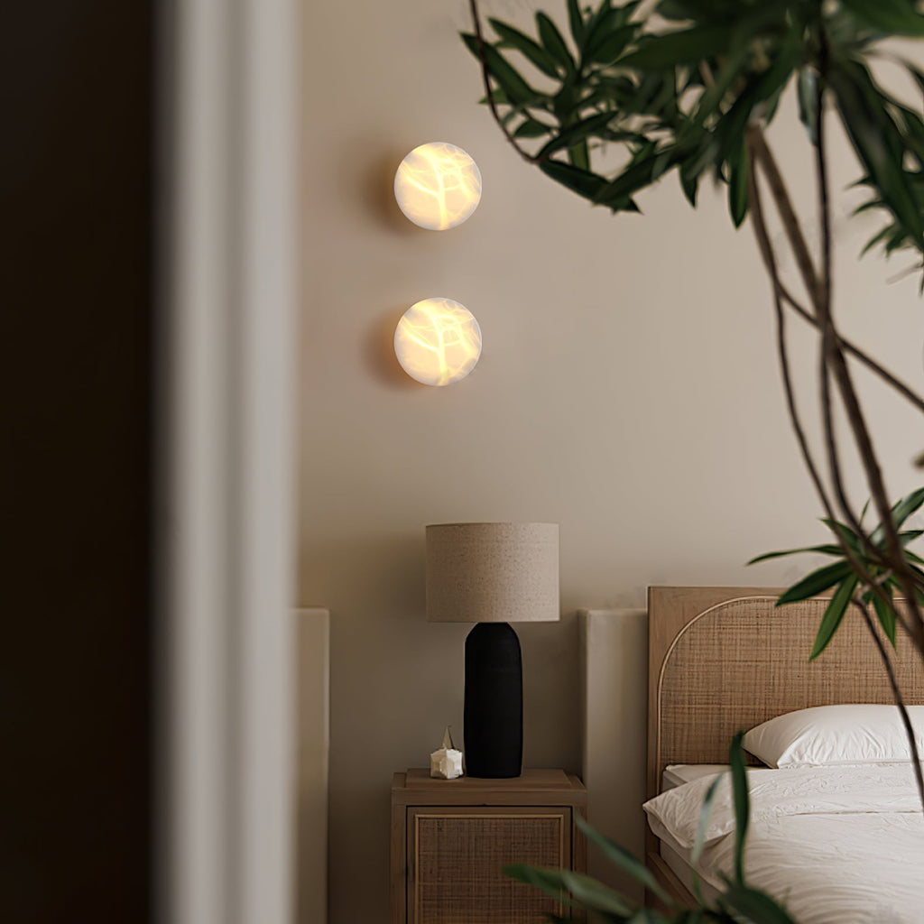 Cylindrical Alabaster LED Wall Light – wall sconce product view 11