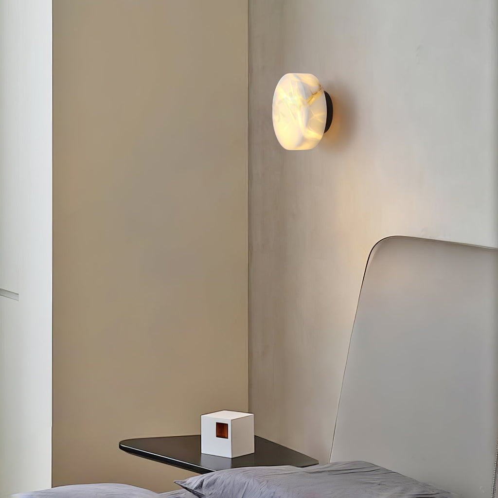 Cylindrical Alabaster LED Wall Light – wall sconce product view 12