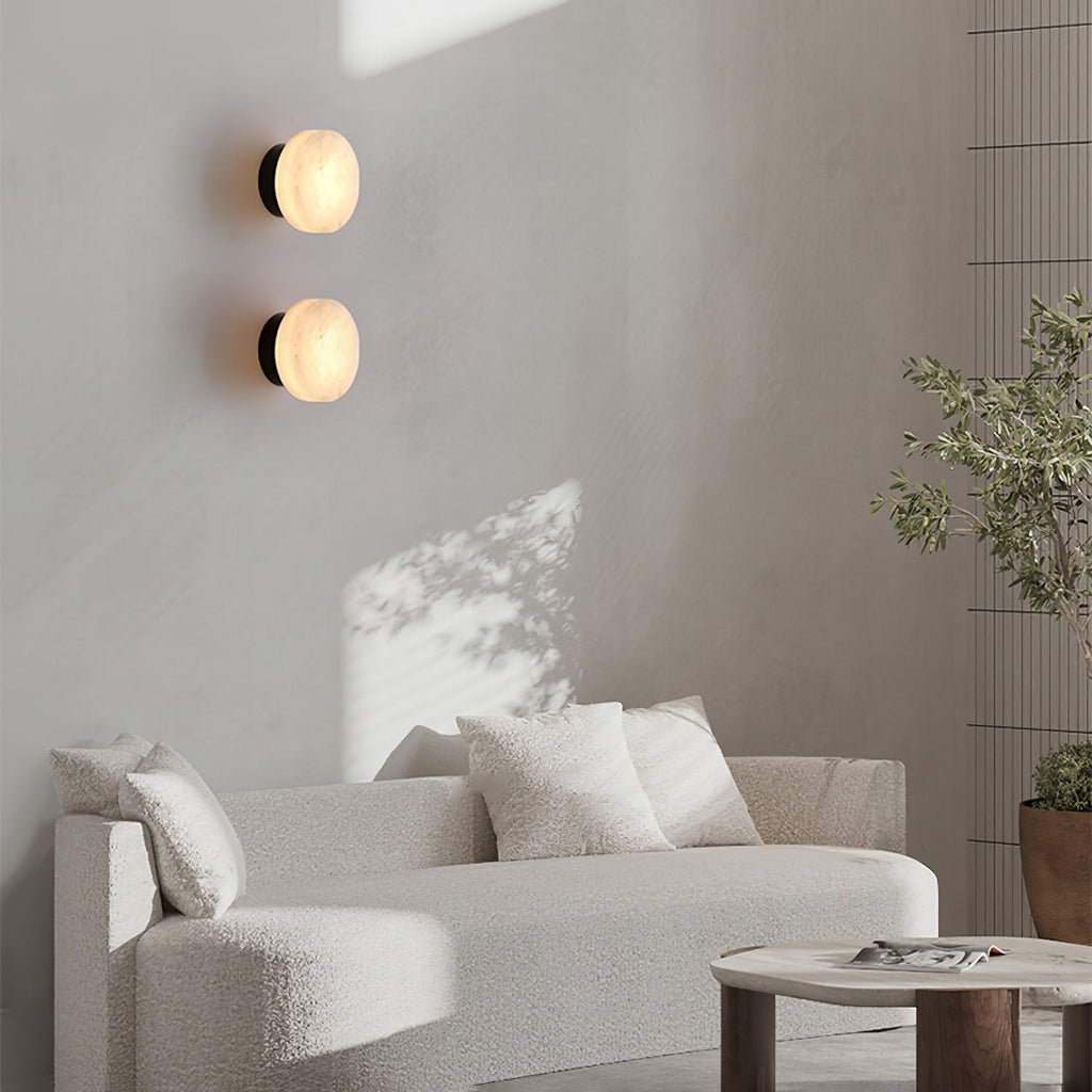 Cylindrical Alabaster LED Wall Light – wall sconce product view 13