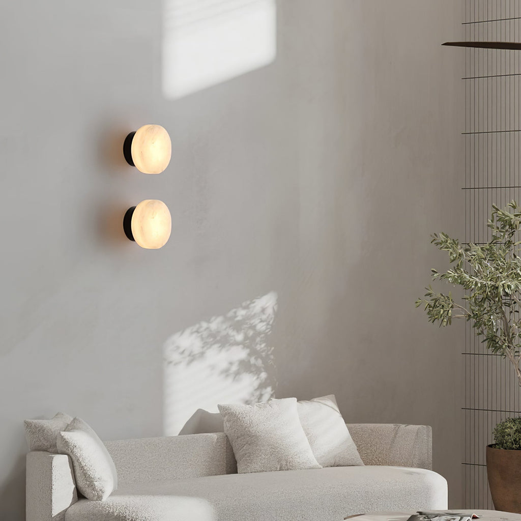 Cylindrical Alabaster LED Wall Light – wall sconce product view 14