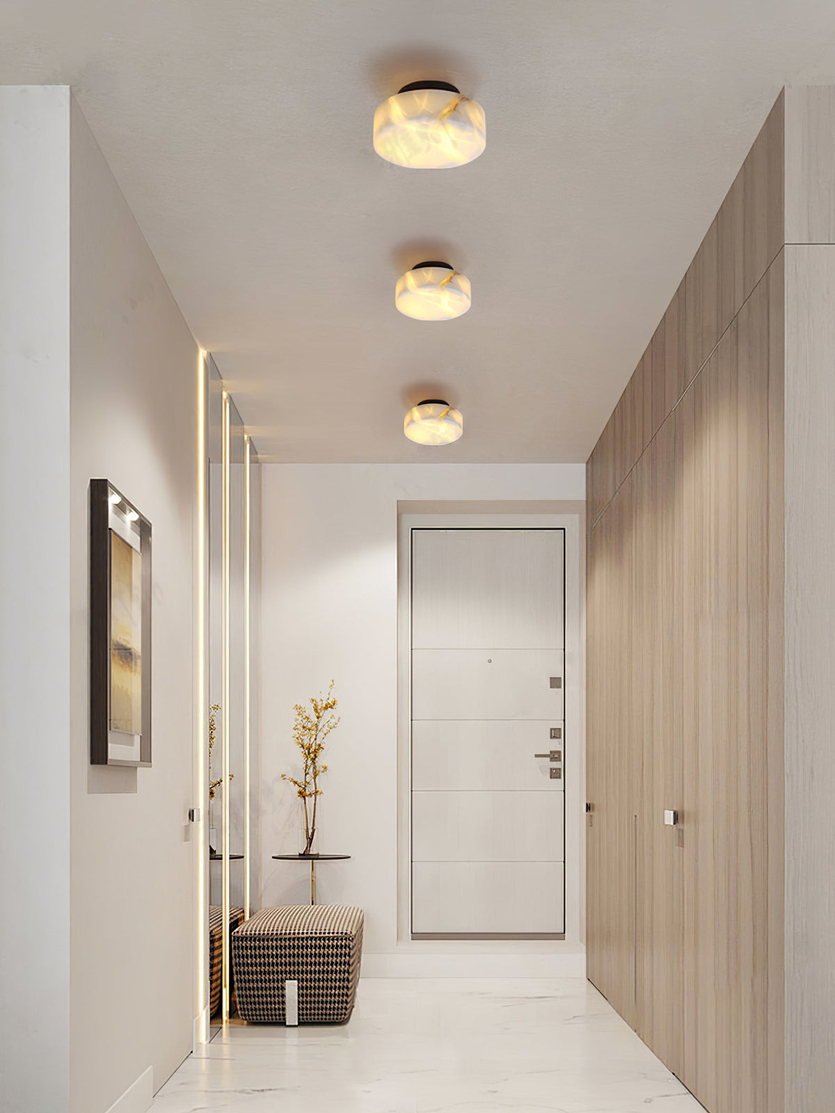 Cylindrical Alabaster LED Wall Light – wall sconce product view 15