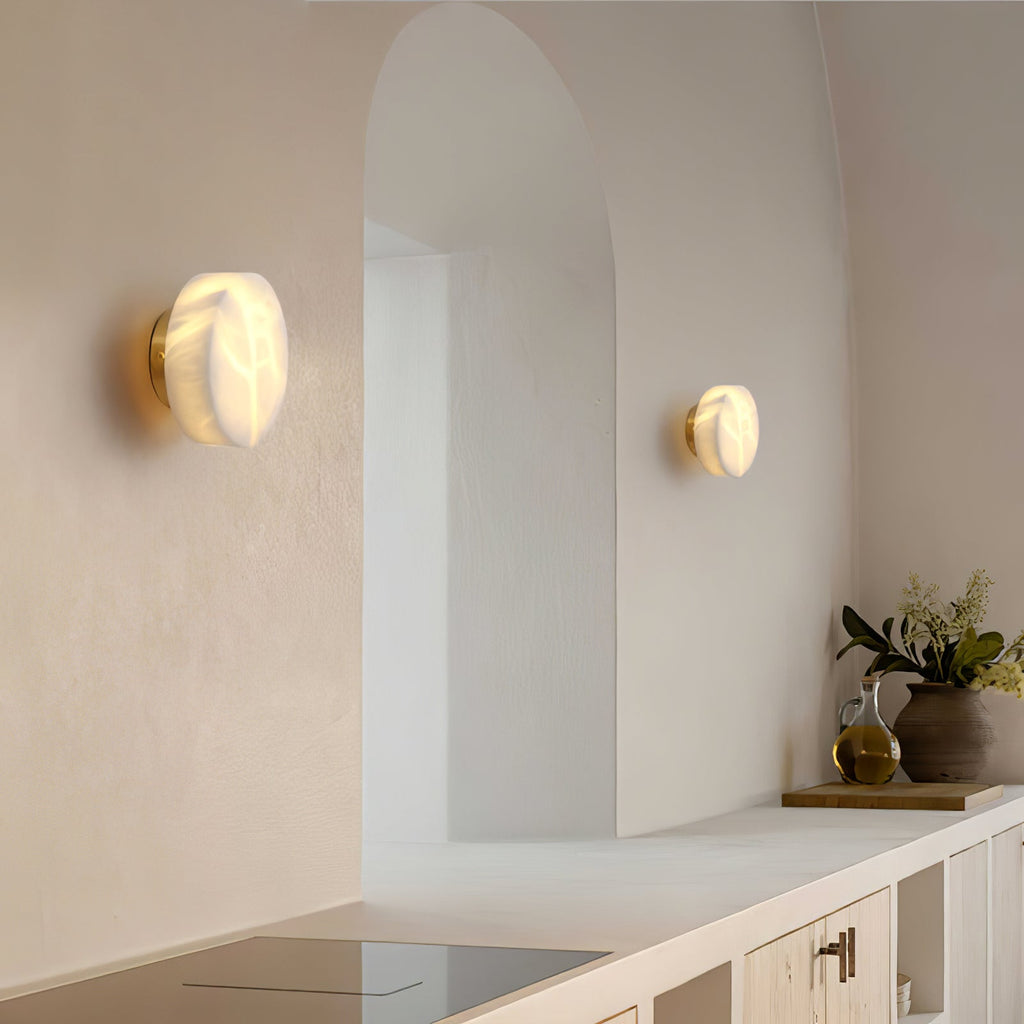 Cylindrical Alabaster LED Wall Light – wall sconce product view 16