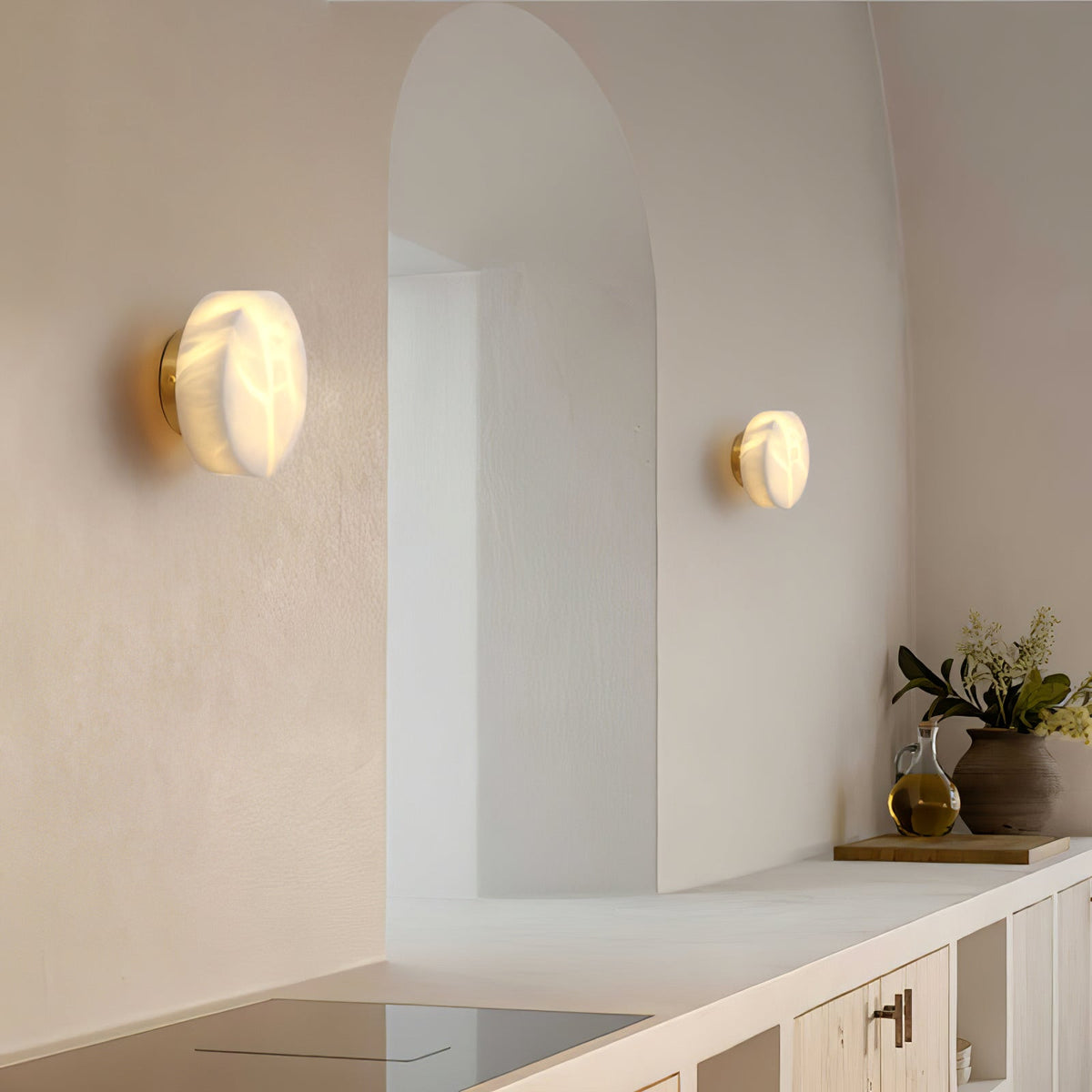 Cylindrical Alabaster LED Wall Light – wall sconce product view 16