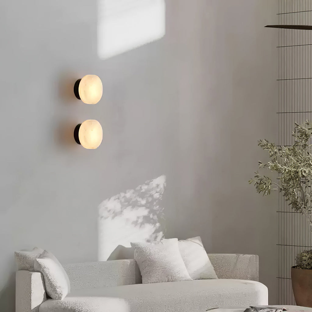Cylindrical Alabaster LED Wall Light – wall sconce product view 21