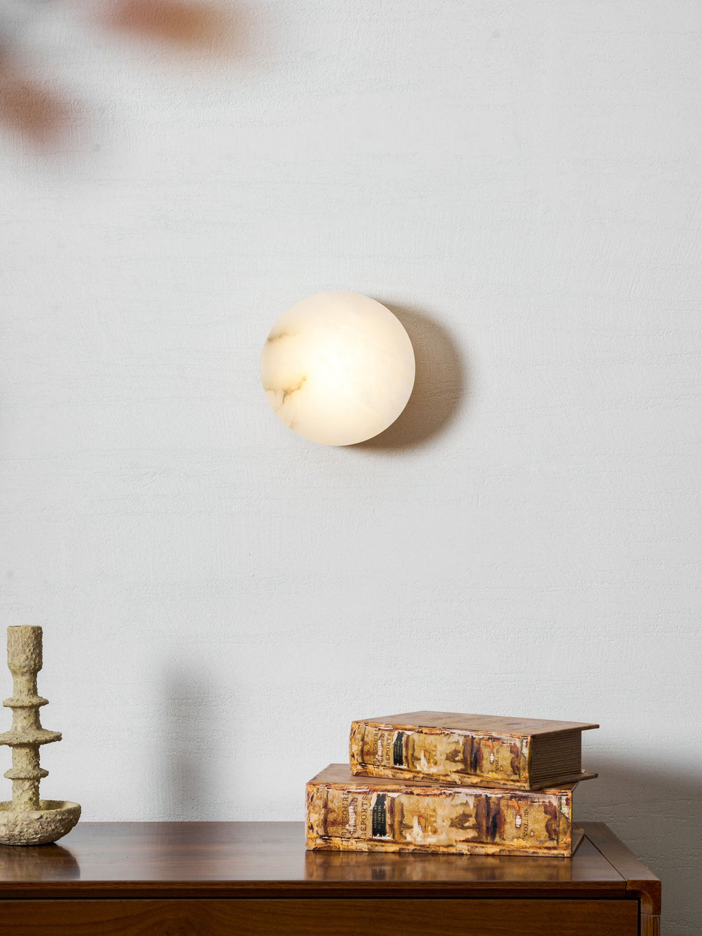 Cylindrical Alabaster LED Wall Light – wall sconce product view 26