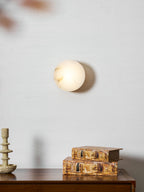 Cylindrical Alabaster LED Wall Light – wall sconce product view 26
