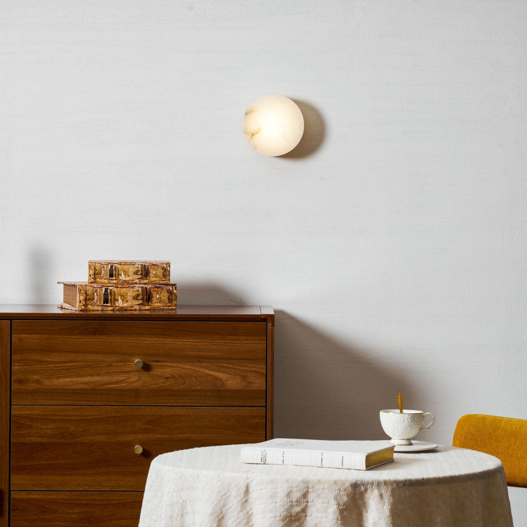 Cylindrical Alabaster LED Wall Light – wall sconce product view 27