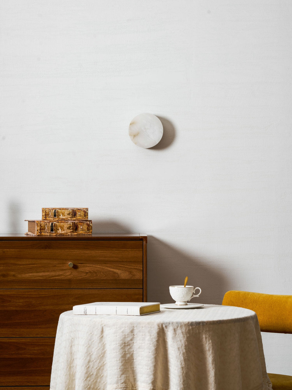 Cylindrical Alabaster LED Wall Light – wall sconce product view 29