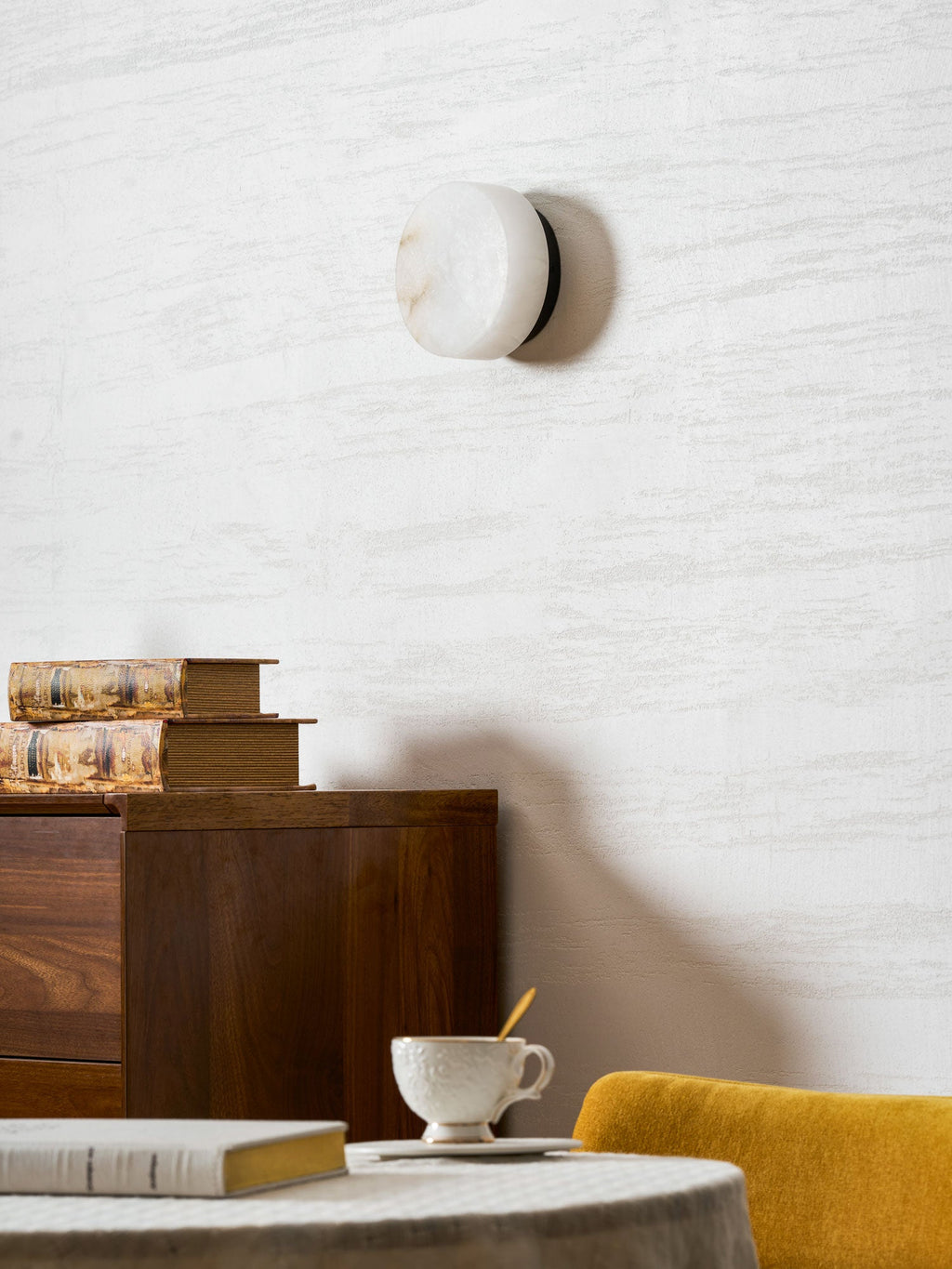 Cylindrical Alabaster LED Wall Light – wall sconce product view 31