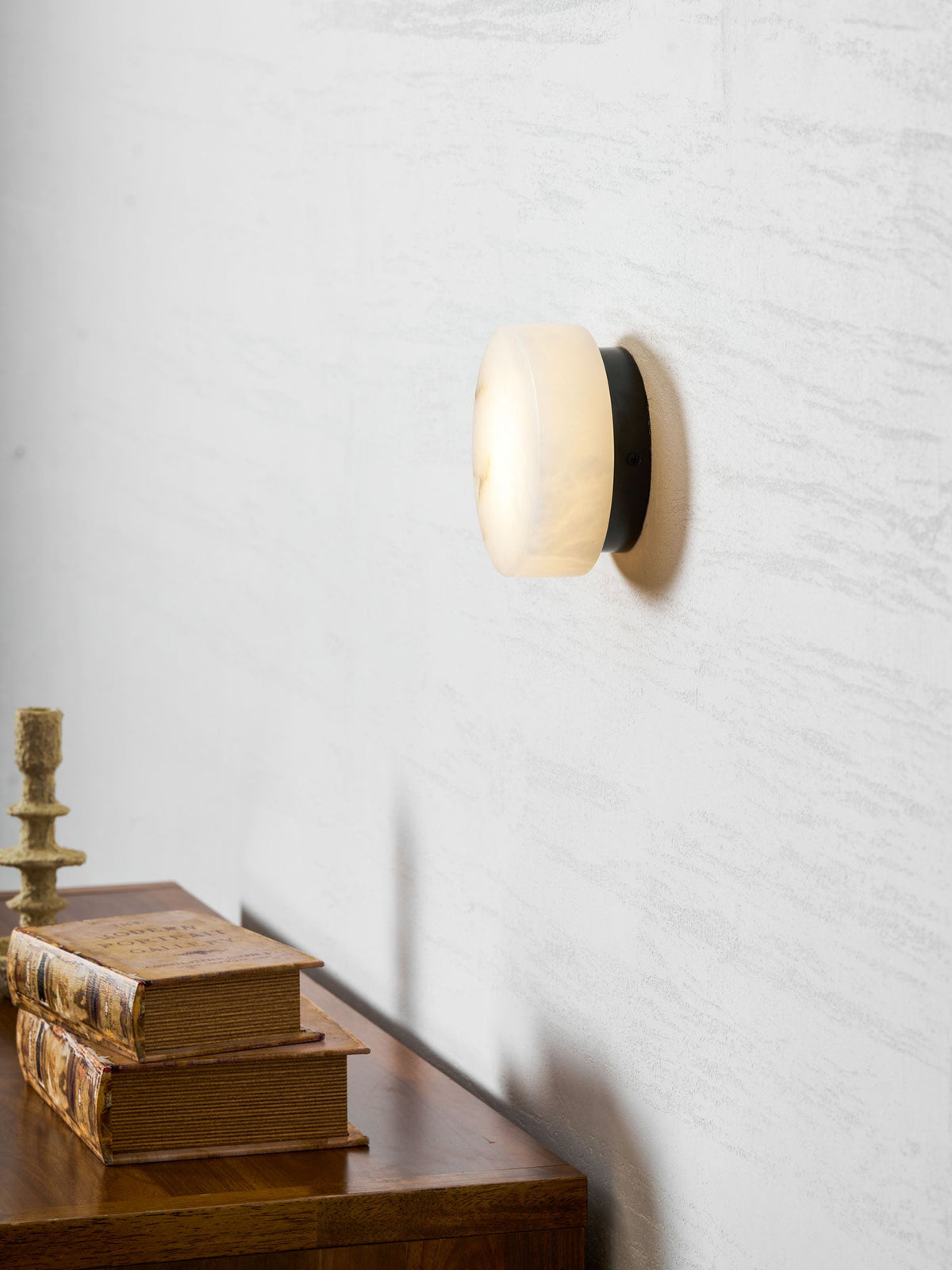 Cylindrical Alabaster LED Wall Light – wall sconce product view 33