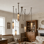 Cylindrical Cluster Alabaster LED Chandelier – chandelier product view 5