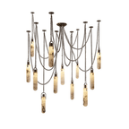 Cylindrical Cluster Alabaster LED Chandelier – chandelier product view 8