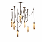 Cylindrical Cluster Alabaster LED Chandelier – chandelier product view 10