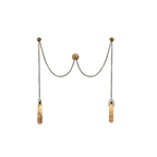 Cylindrical Cluster Alabaster LED Chandelier – chandelier product view 12