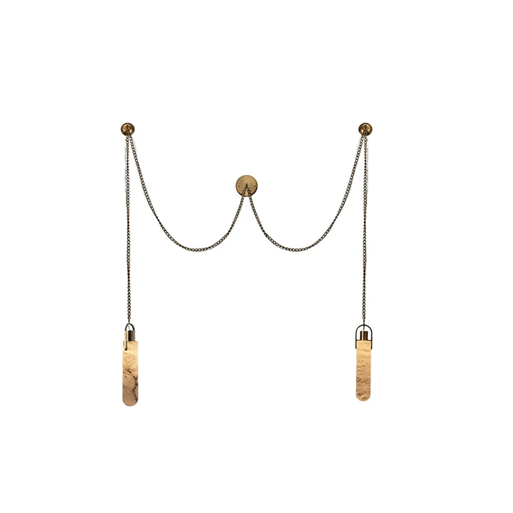 Cylindrical Cluster Alabaster LED Chandelier – chandelier product view 12