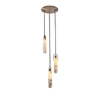 Cylindrical Cluster Alabaster LED Chandelier – chandelier product view 14