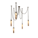 Cylindrical Cluster Alabaster LED Chandelier – chandelier product view 15